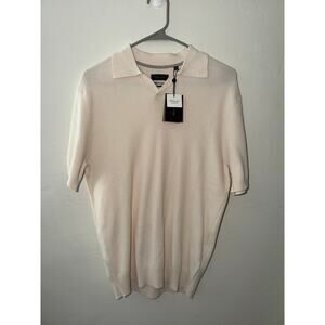Porter & Ash – Modal Blend Knit Polo Shirt – Cream – Men’s Small – NWT